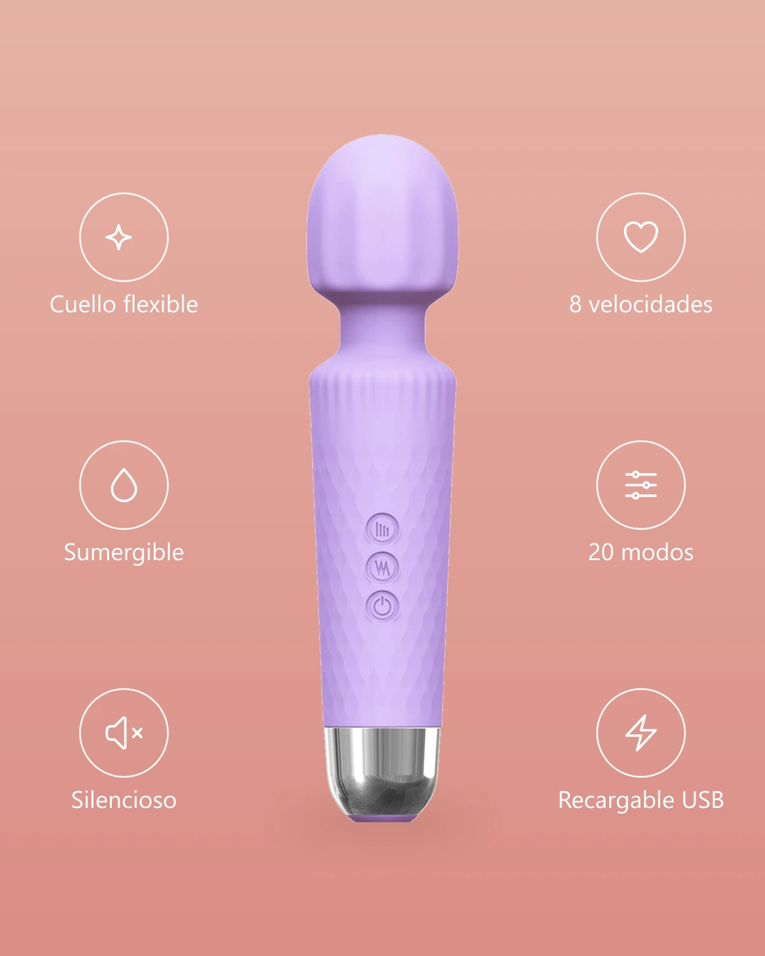 Marcy — Vibrador tipo micrófono de Amor Vibrante